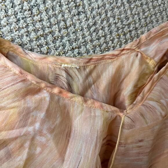 Cute vintage y2k silky fairy cape-blouse layered ruffle asymetrical top - Picture 6 of 6